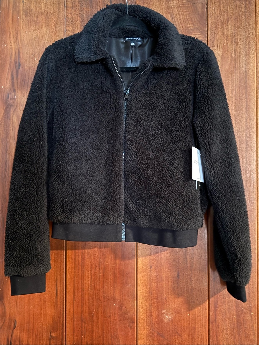 Beyond Yoga Teddy Bear Bomber Jacket NWT